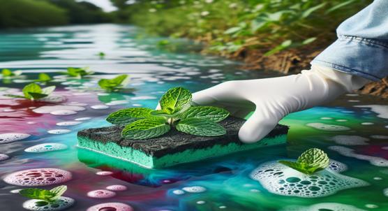New Eco-Friendly Mint Biochar Cleans Up Water Dye Pollution