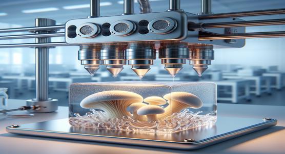 3D Bioprinting Edible Gel with Living Oyster Mushroom Cells