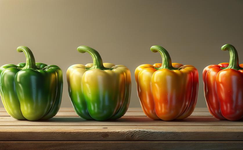 How Genetics Shape Bell Pepper Colors: A Study of Four Types