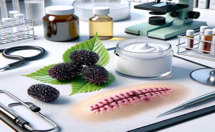 Black Mulberry Fruit Ointment Speeds Up Wound Healing: Lab and Real-Life Study