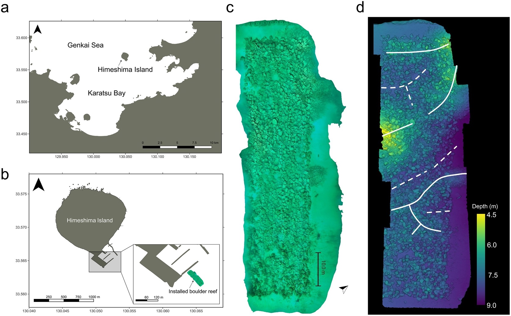 Underwater photos help map artificial reefs for growing seaweed beds