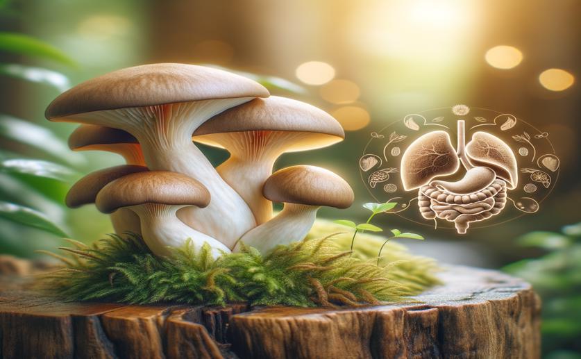 King Oyster Mushroom Compounds Reduce Liver Inflammation and Improve Gut Health