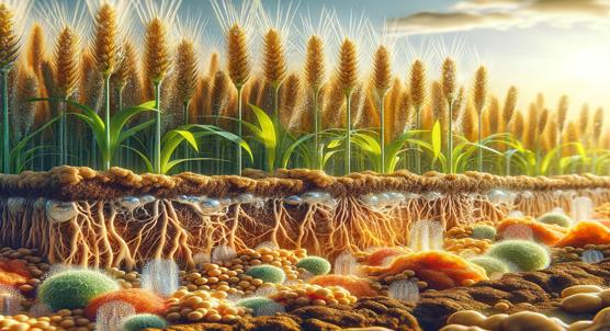 Boosting Wheat Yields in Salty Soil with Poultry Manure and Helpful Microbes
