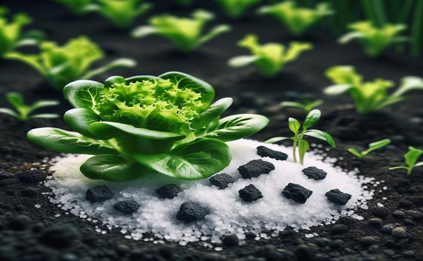 Growing Lettuce in Salty Soil with Charcoal Additives