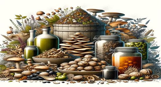Boosting Nutritional Value of Olive and Walnut Waste Using Mushroom Fermentation