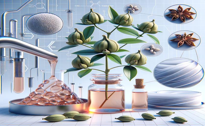 Silk and Plant-Based Gel Infused with Cardamom for Improved Medical Materials