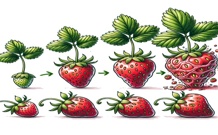Strawberry Skin Stops Forming as the Fruit Grows