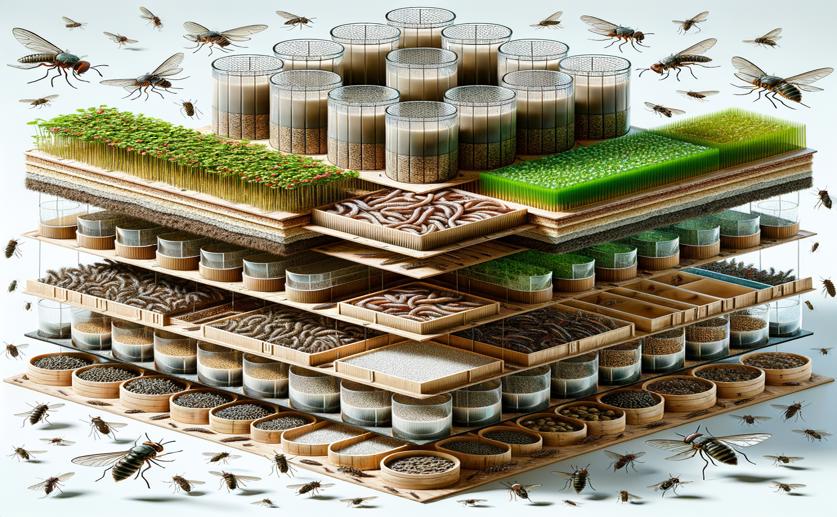 A Multilayered Farming System for Producing Black Soldier Fly Larvae