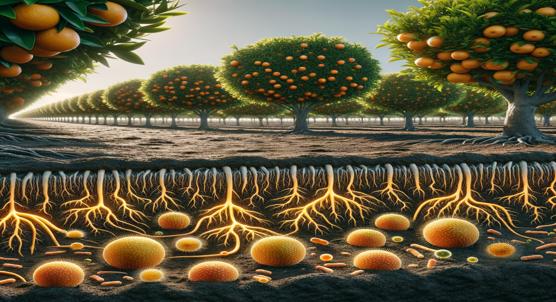 Study of Soil Bacteria Around Citrus Trees Producing Antimicrobial Compounds