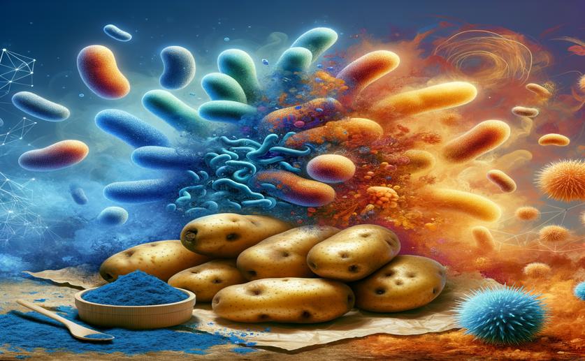 Turning Potato Waste into Blue Pigments Using Beneficial Bacteria