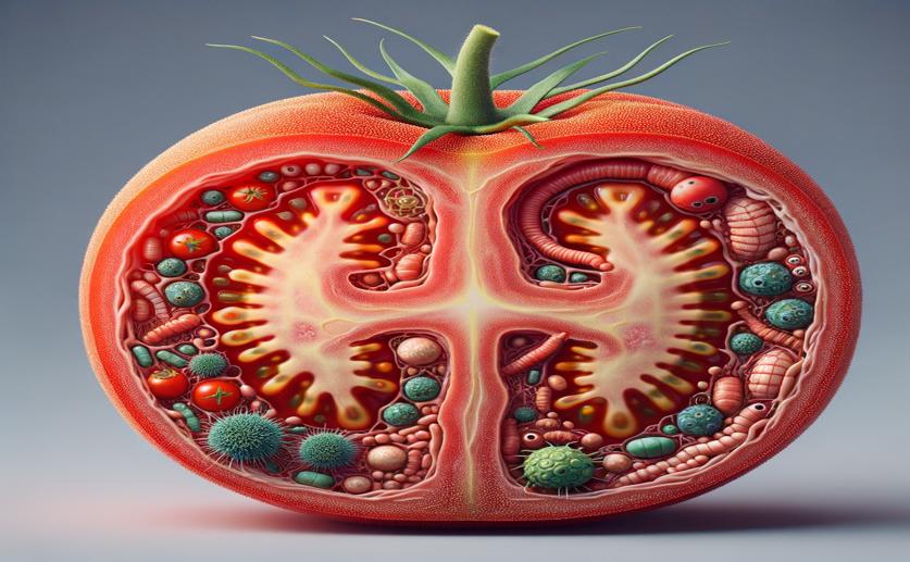 Changes in Tomato Microbiomes During Parasitic Attack