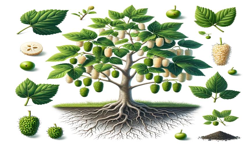 Health Benefits and Antioxidant Power in Different Parts of White Mulberry