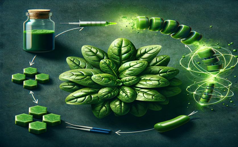 Stabilized Green Food Color from Spinach: How a Special Enzyme Process Works