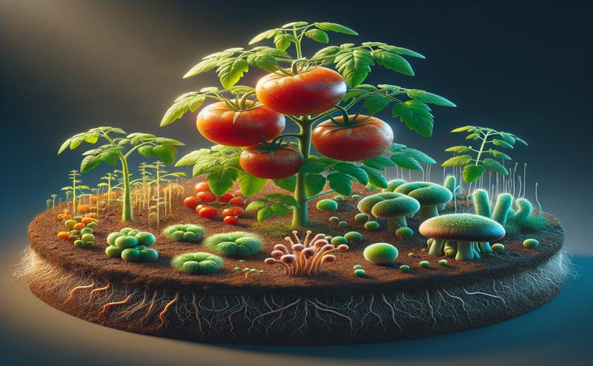 Improving Tomato Plant Health Using Mutant Fungi and Bacteria with Radiation