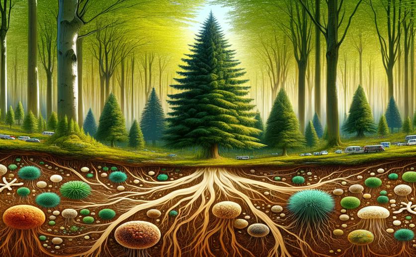 Unique Tree Mix and Soil Microbes Linked in City Spruce Forests