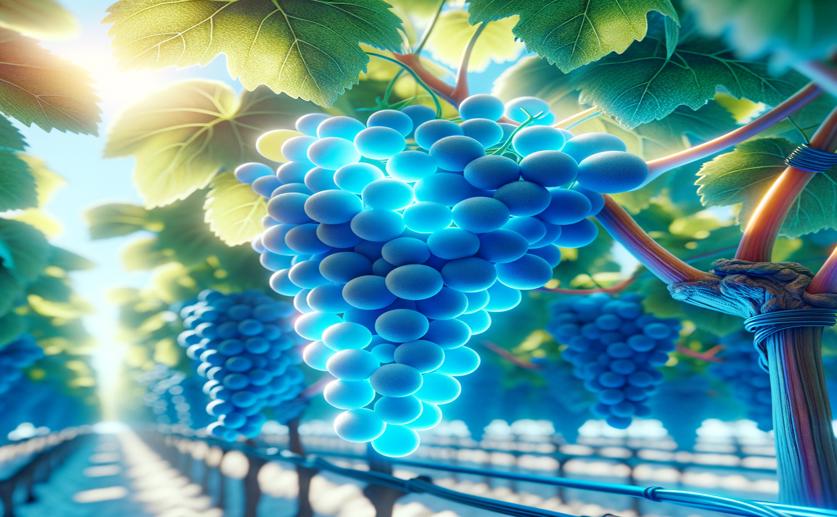 Daytime Blue LED Light Boosts Berry Skin Antioxidants in Grapevines