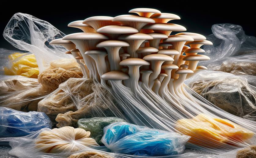 Faster Breakdown of Treated and New Plastic Films by Oyster Mushrooms