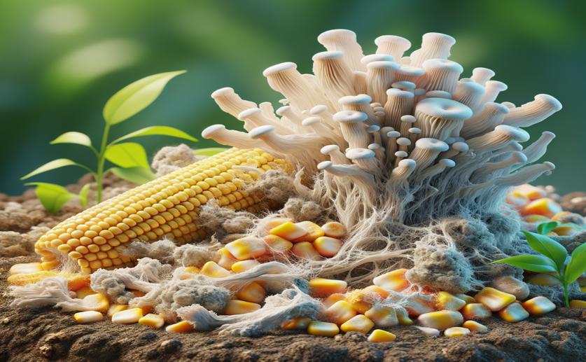 Tracking Corn Waste Breakdown by a Common Fungus