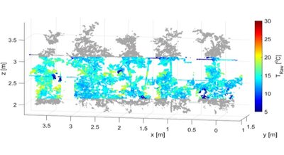 Measuring Apple Water Stress Using Temperature-Mapped 3D Imaging