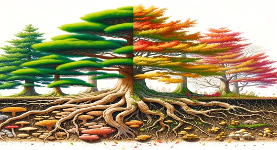 Seasonal Changes in Root Fungi in Japanese Cedar Trees