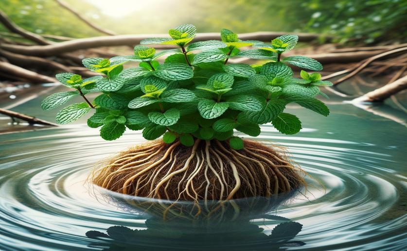 How Mint Plants Adapt Their Roots to Flooded Conditions